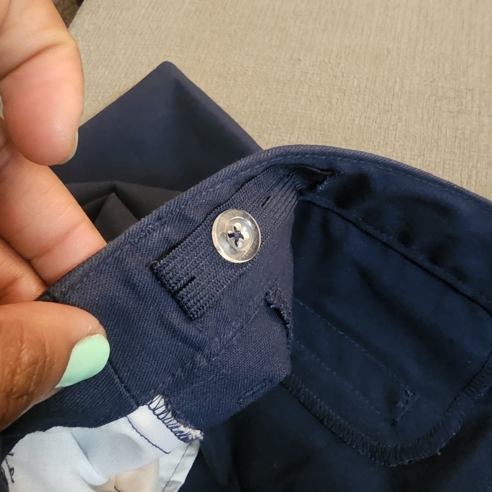 Old Navy High Rise Skinny Ink Blue Uniform Casual Neutral Pants Size 10 - Picture 9 of 10